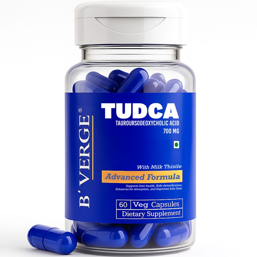 B’VERGE® TUDCA Supplement with Milk Thistle | Liver Detox Supplement - Improves Bile Flow and Fat Absorption | 600mg Tudca Liver Support for Men & Women 60 capsules