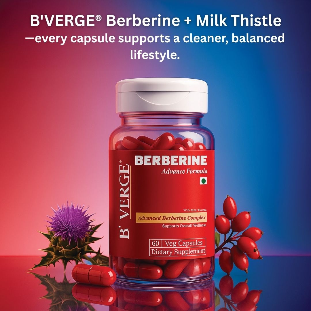 B’VERGE® Berberine Supplements 98% with Milk Thistle