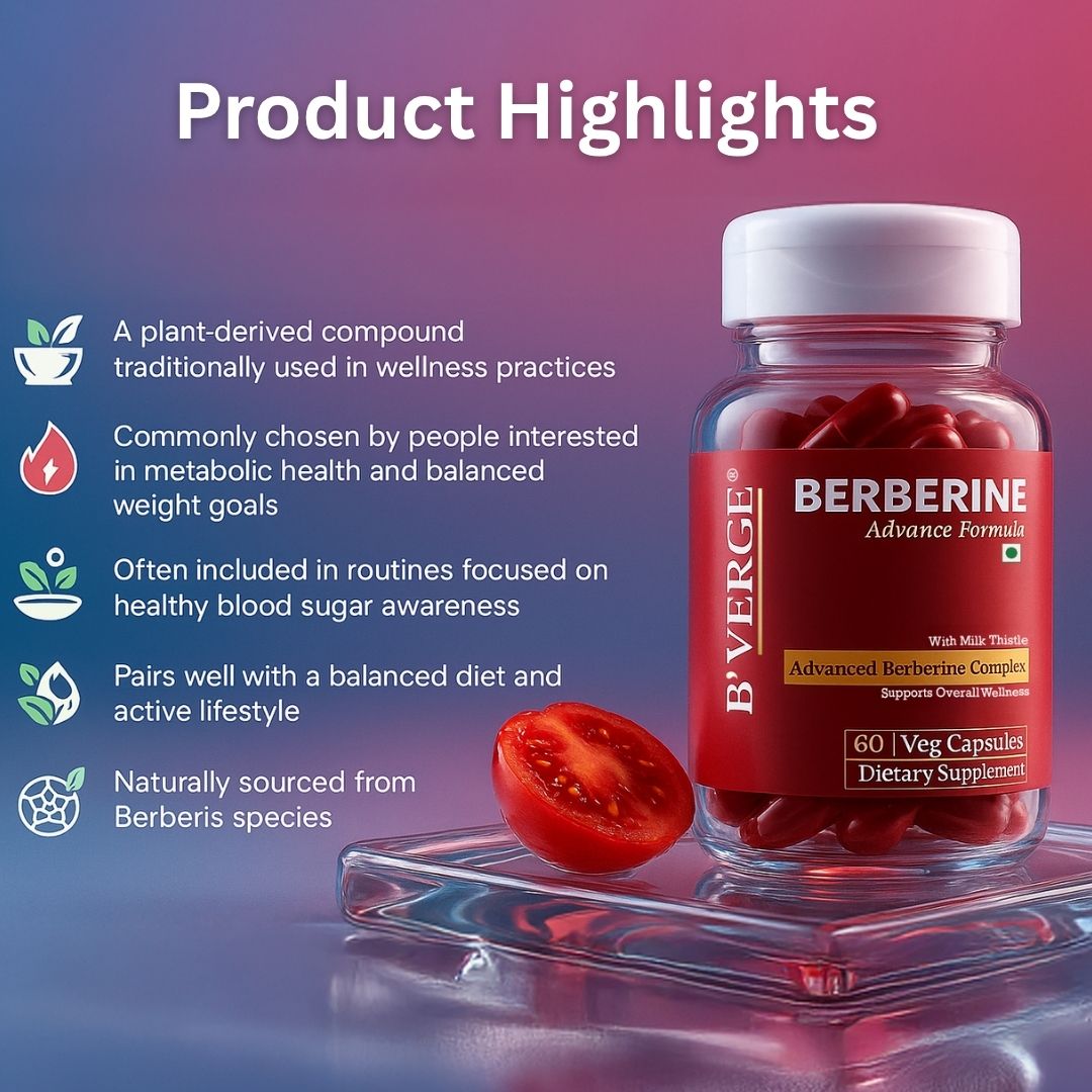 B’VERGE® Berberine Supplements 98% with Milk Thistle