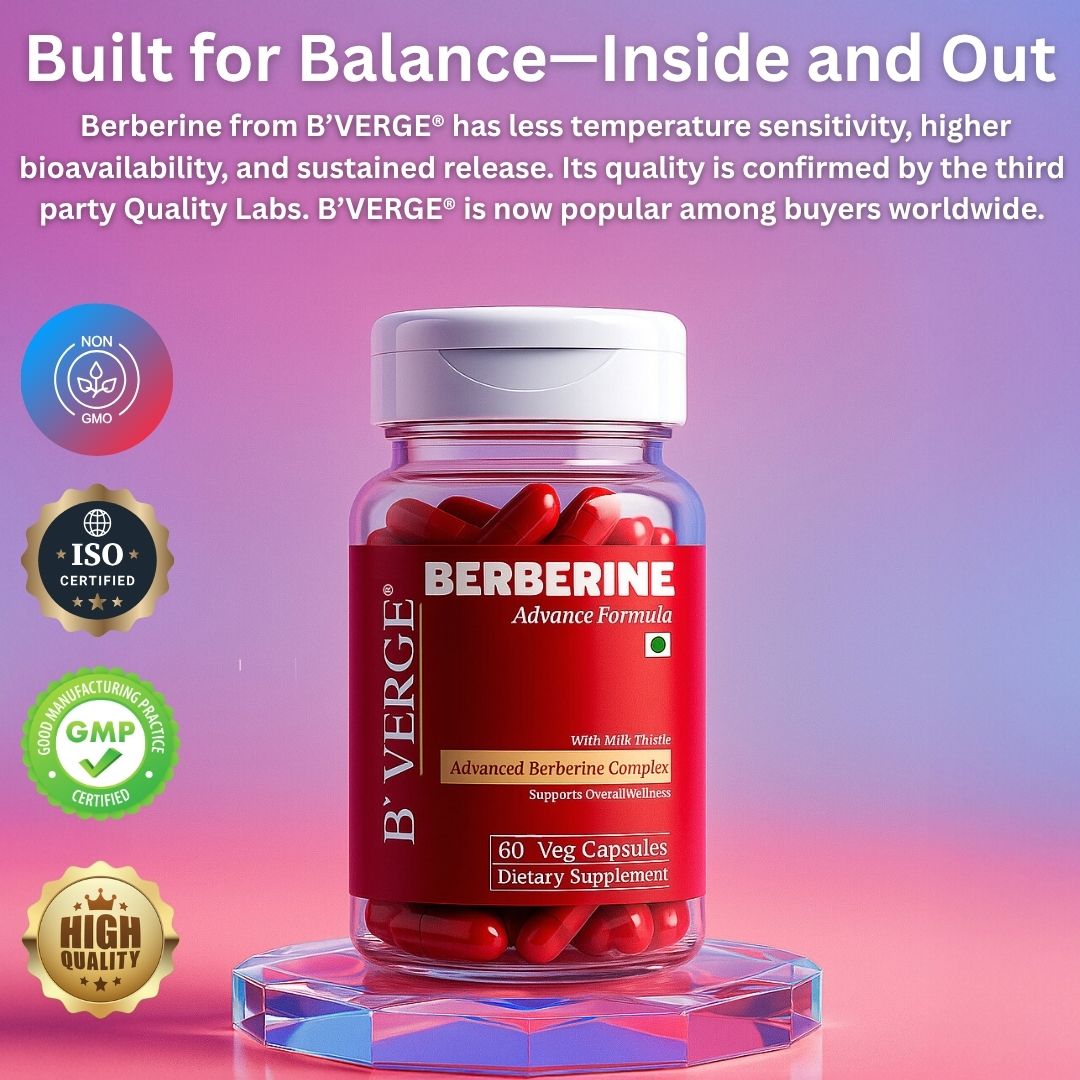 B’VERGE® Berberine Supplements 98% with Milk Thistle