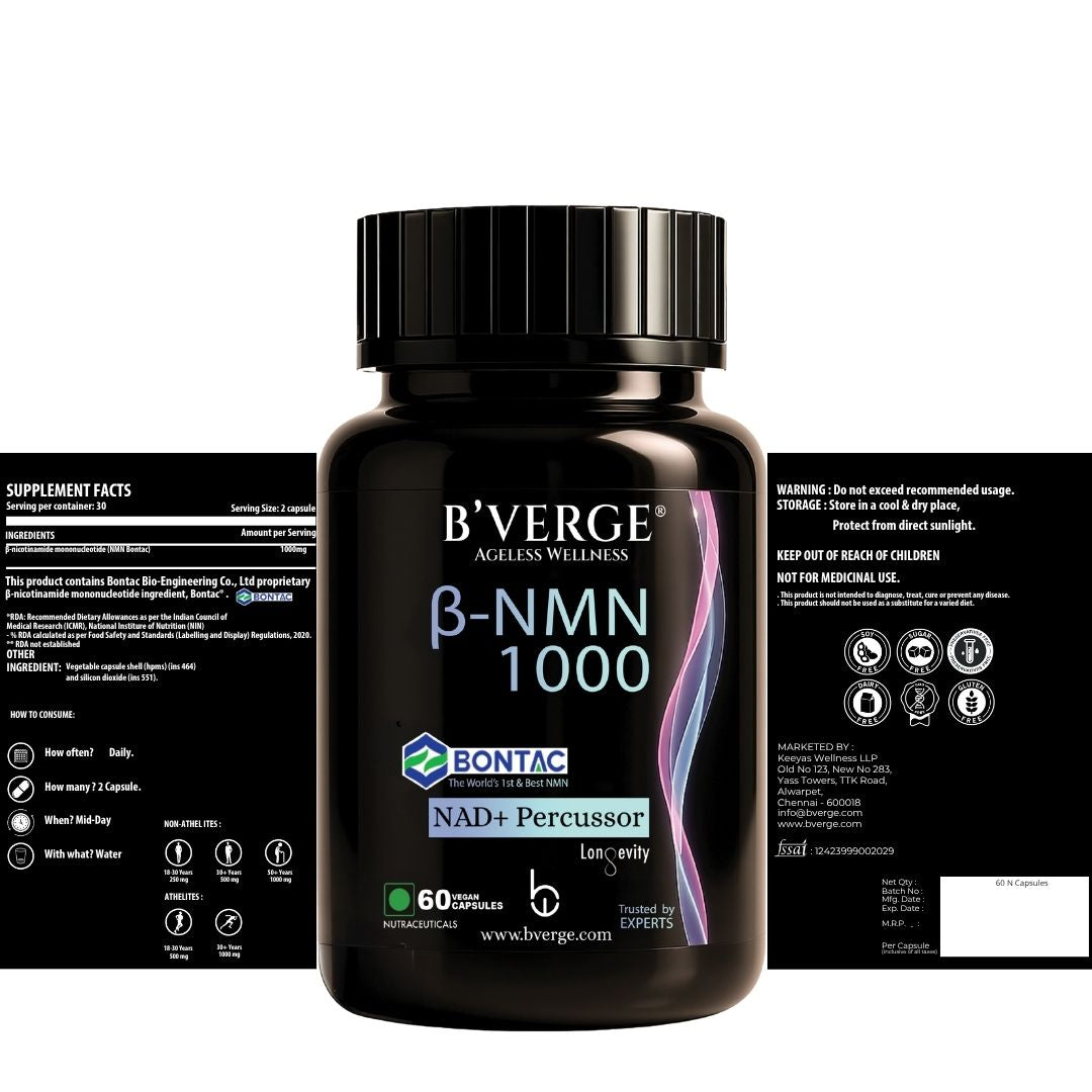 B'VERGE® NMN Bontac® 1000 - World's Purest NMN
