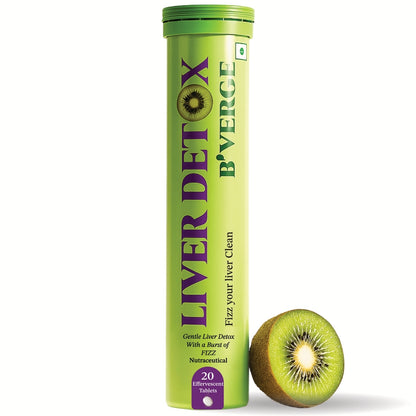 B'VERGE® Liver Detox Supplement - Powerful Milk Thistle & NAC Formula with 17 Advanced Ingredients | for Daily Liver Cleanse & Antioxidant Support | Sugar-Free