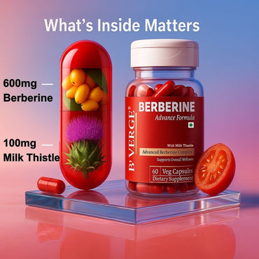 B’VERGE® Berberine Supplements 98% with Milk Thistle