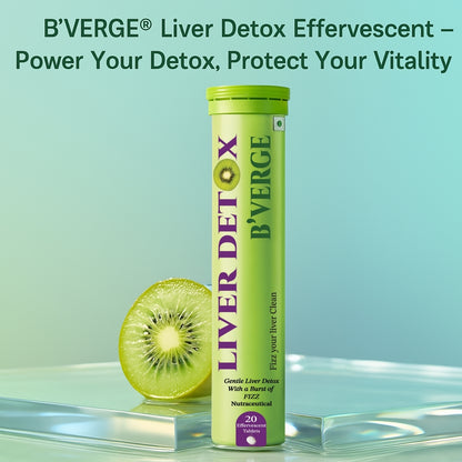 B'VERGE® Liver Detox Supplement - Powerful Milk Thistle & NAC Formula with 17 Advanced Ingredients | for Daily Liver Cleanse & Antioxidant Support | Sugar-Free