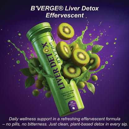 B'VERGE® Liver Detox Supplement - Powerful Milk Thistle & NAC Formula with 17 Advanced Ingredients | for Daily Liver Cleanse & Antioxidant Support | Sugar-Free