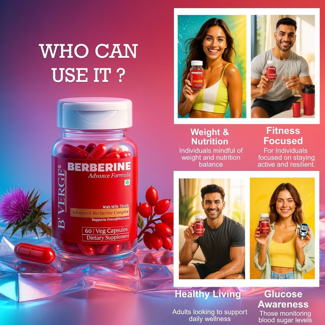 B’VERGE® Berberine Supplements 98% with Milk Thistle