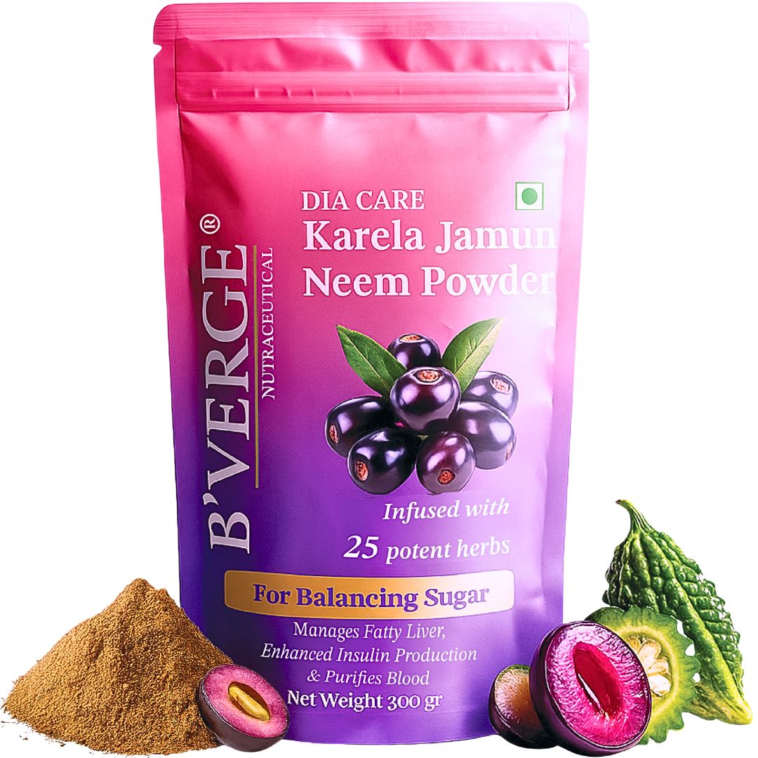 B'VERGE® Karela Powder | 1000mg Bitter Melon Per Serving | Supports Blood Sugar Balance & Metabolic Health | 100g