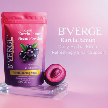 B'VERGE® Karela Powder | 1000mg Bitter Melon Per Serving | Supports Blood Sugar Balance & Metabolic Health | 100g