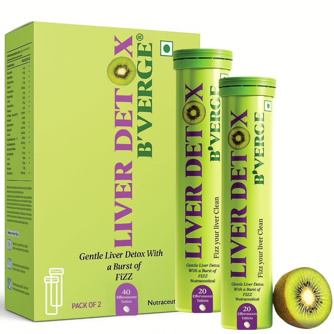 B'VERGE® Liver Detox Supplement - Powerful Milk Thistle & NAC Formula with 17 Advanced Ingredients | for Daily Liver Cleanse & Antioxidant Support | Sugar-Free